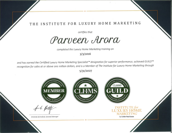 parveen_arora_luxury_home_marketing_certificate